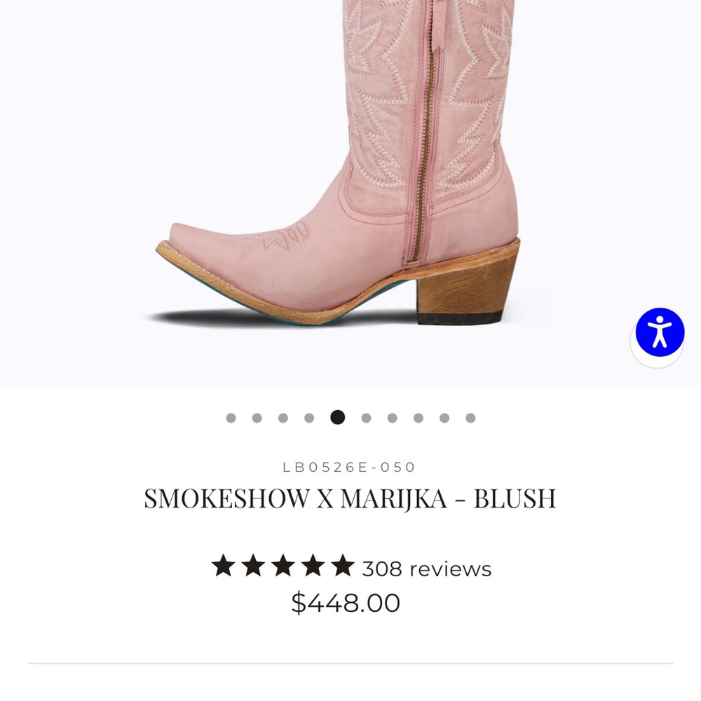 Lane blush pink cowboy boots - Picture 13 of 15